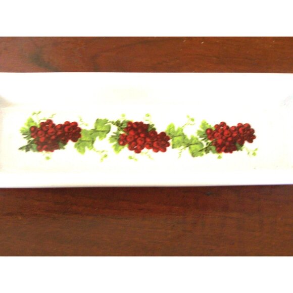 Relish Plate Olive Dish Grapes Ceramic Party Serving Tray California Pantry 10" - Picture 2 of 6